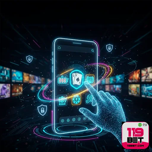 Imagem do app 119bet mostrando opções de apostas, promovido pelo site 119bet para apostas online